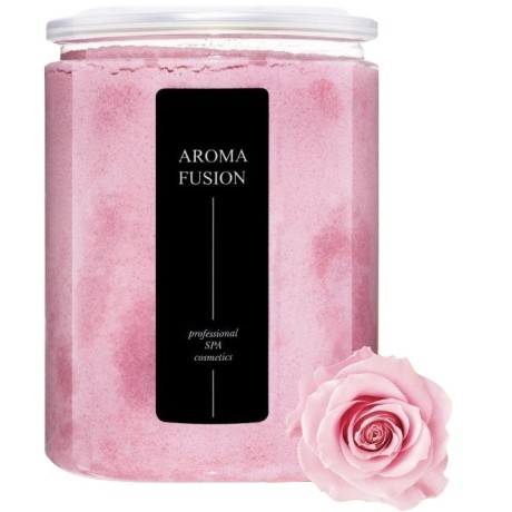 Скраб соляной Aroma Fusion Роза в молоке 1 кг